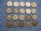 20 SILVER MERCURY DIMES  WITH DATES   lot 30c
