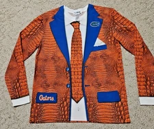 Faux Real Florida Gators Alligator Suit Jacket Graphic Shirt Men’s M