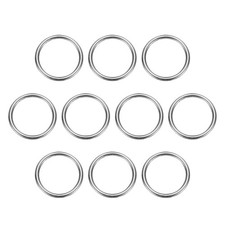 10pcs O Ring Buckles 1-3/16" Zinc Alloy Electroplated Round Buckles, Silver