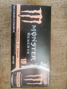 Monster Energy Reserve Peaches N Creme Energy Drink 16oz Pack of 15