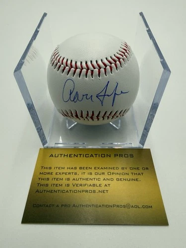 Aaron Judge Signed New York Yankees Baseball AP COA wFREE Display Case ALL RISE
