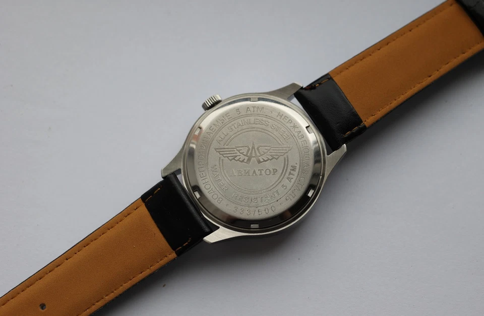 Relógio URSS Poljot 2614.H 1MChZ / RELÓGIO DE PILOTO MECÂNICO - Imagem 3 de 4