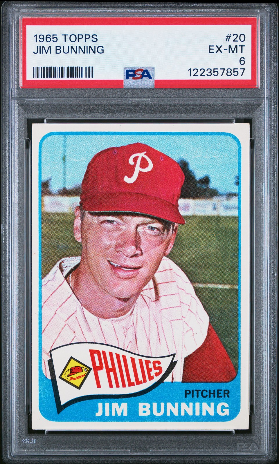 1965 TOPPS #20 JIM BUNNING PSA 6