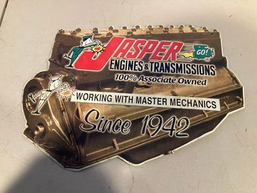 Vintage Jasper Engines & Transmissions Sign - Metal Retail Auto Store Display