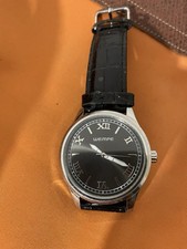 Wempe Herren Quarzuhr 40 mm Edelstahl | Original Lederband | Neue Batterie