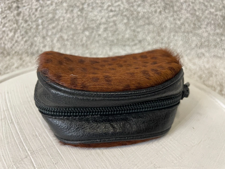 Cartera Jennifer Moore para mujer con estampado de guepardo de piel sintética cuero genuino marrón Foto 4 de 4