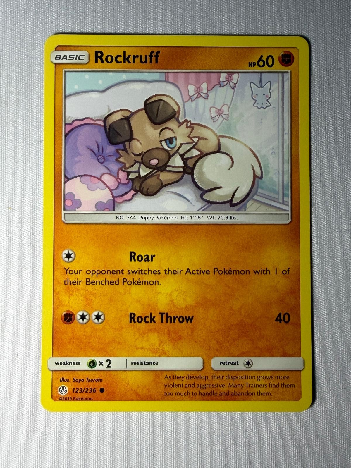 ROCKRUFF 123/236 C COSMIC ECLIPSE POKEMON NM/M ROCKRUFF