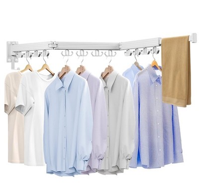 Kelisiting Wall Mounted Clothes Drying Rack, Laundry Drying Rack Wall Mount, ...