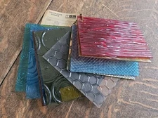 Set Of 12 Vintage 1965 - 1968 K-Lux Decorative Acrylic Panel Samples On Chain