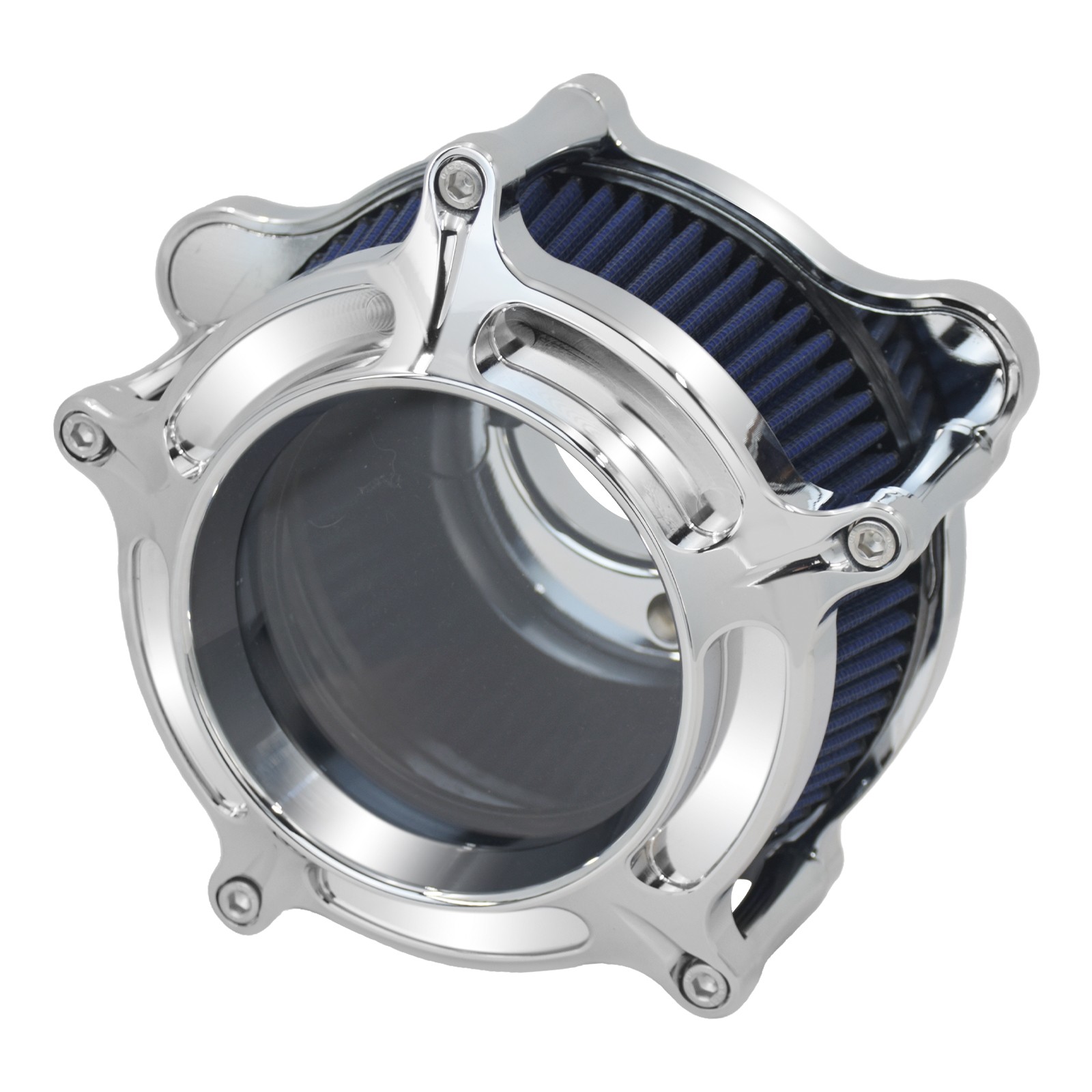 Clear Chrome Air Filter Blue Intake For Harley 18-2025 Softail Fat Boy Breakout