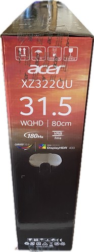 Acer 31.5" Nitro Curved Monitor LED WQHD 144Hz 1 ms 2560x1440 XZ322QU V3bmiiphx - Picture 3 of 23