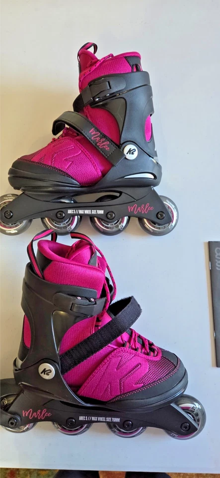 LINDOS PATINES MAGENTA K2 MARLEE TALLA JUVENIL 4-8 PERFECTOS CON BOLSA Y MANUAL Foto 3 de 4