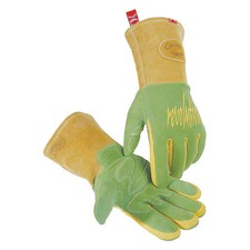 Caiman 1816-5 1816 Welding Gloves, Gauntlet Cuff, Wing Thumb, Premium Deerskin,