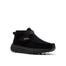 Clarks Mens Wallabee Eden Boot Black/Blk Suede 26179150