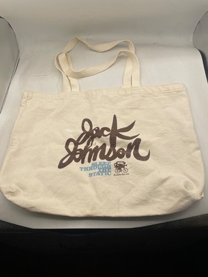 Jack Johnson Sleep Through The Static Tote Bag Beige Brushfire Records RARE