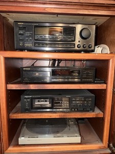 Onkyo TX-SV717PRO Audio Video System, Vintage sound system with Denon turntable