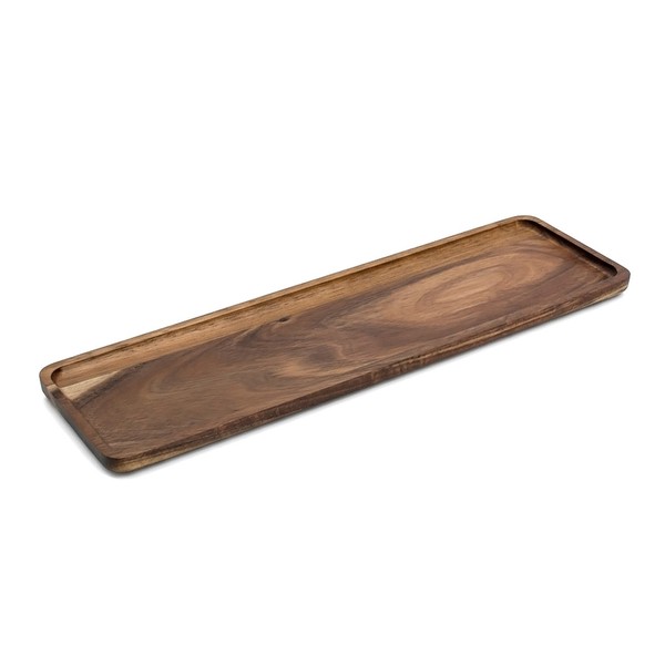 Akazien Holz Kerzen Tablett - 60 X 15 Cm - Weihnachten Advent Tisch Deko Brett-image