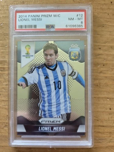 2014 Panini Prizm FIFA World Cup Lionel Messi #12 Argentina PSA 8 GOAT