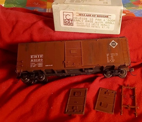 Erie Early Herald C&BT AAR 40' Boxcar 1944 HO Kit R4A 83120 KaDee B&W Retu Yard | Condition: Used