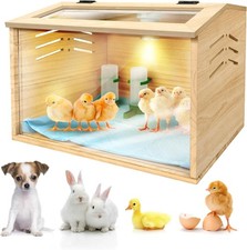 Chicken Brooder Box Chicks  Quail W/ 3 Absorbent Pads Feeder  Waterer