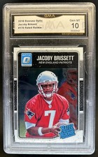 2016 Panini Donruss Optic Jacoby Brissett Rookie RC #170 Patriots GMA 10