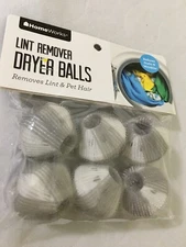 Home Works Lint Remover Washer and Dryer Balls reduces static and wrinkles Gray