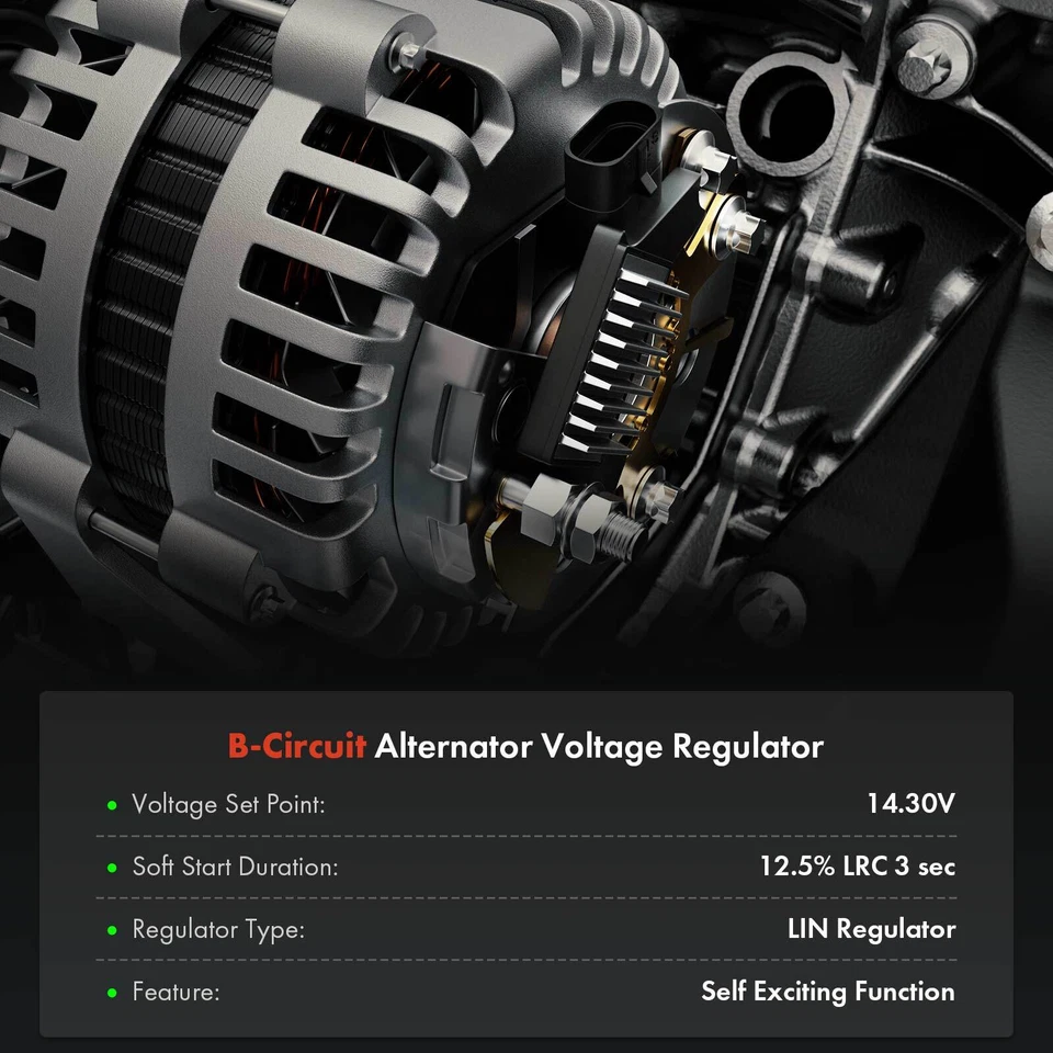 Alternator Voltage Regulator for Jeep Grand Cherokee Mercedes-Benz E280 Dodge - Image 2 of 4