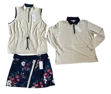 RTLS 170 LADY HAGEN - 3 PC SET WOMENS OAT NAVY GOLF SHIRT TOPS SKORT SZ XXL