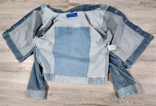 kseniaschnaider X DL1961 Giacca Donna Jeans Tilda Patchwork Blu Denim Taglia S - Foto 11 di 14