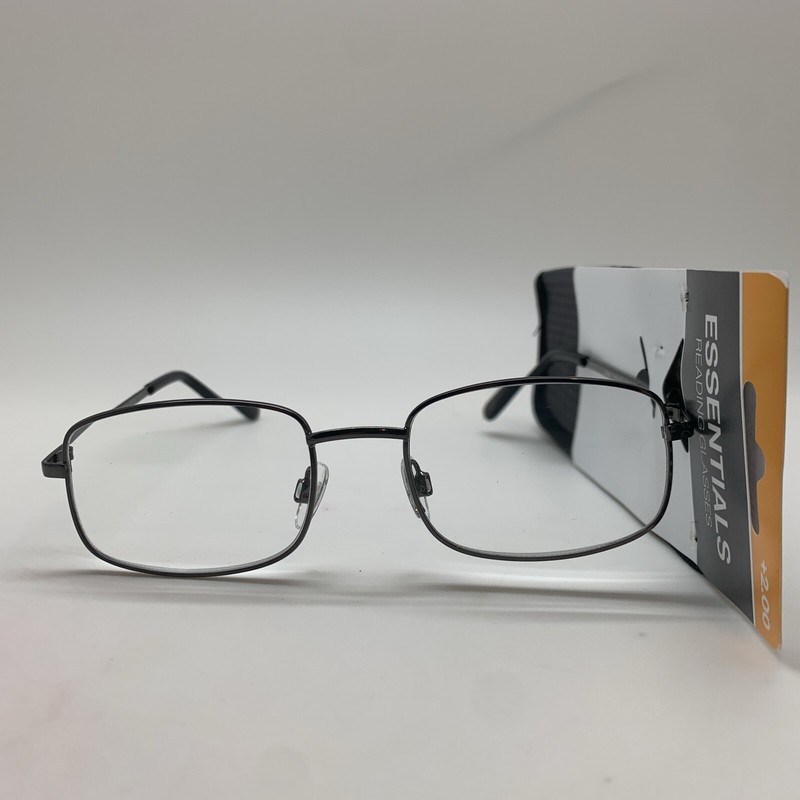   FOSTER GRANT  JACOBSON GUN  GRAY +2.00 Reading glasses  READERS