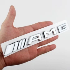 Chrome AMG Emblem Badge Rear Trunk Decal For Benz A B C E S CL SL ML SLK CLK/CLS