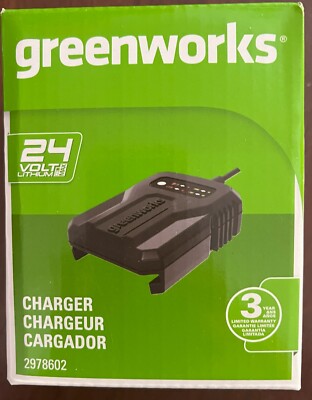 Genuine Greenworks 24V Compact Battery Charger 2978602 Brand New