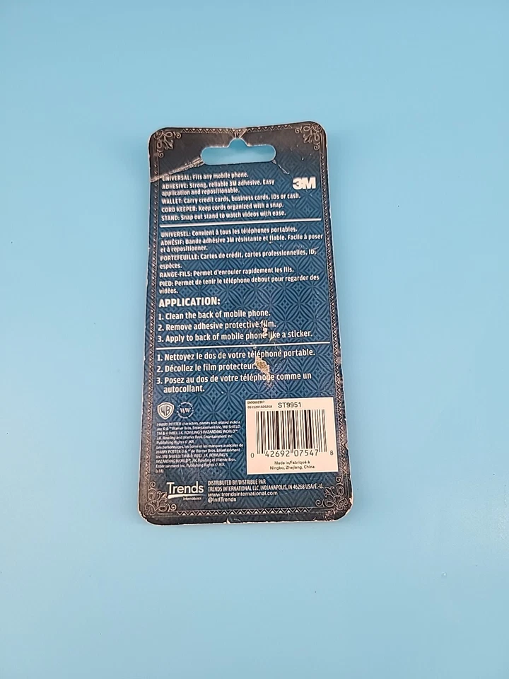 Harry Potter Gryffindor Crest Mobile Phone Wallet Kick Stand 3'' x 6.5'' 3M New - Image 2 of 2