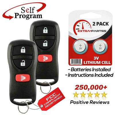 2 For 2004 2005 2006 2007 2008 2009 Nissan Titan Remote Keyless Entry Key Fob