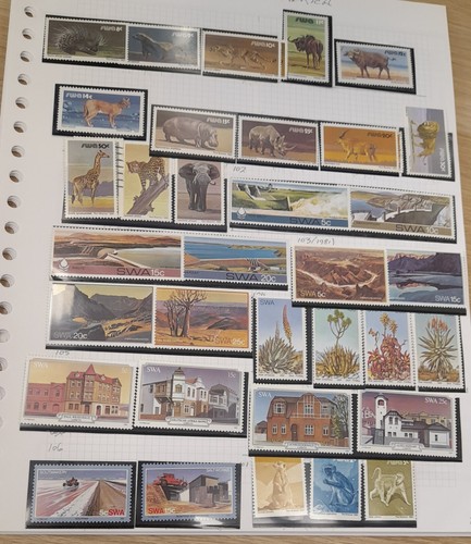 South West Africa stamps on 14 pages 1950s - 1990s Approx 550 different Used/UM - Picture 15 of 24