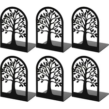 Bookends Metal Book Ends to Hold Books Tree Decorative Bookends for Shelves B...