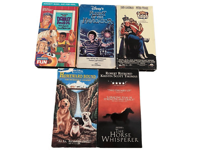 Lot Of 5 Homeward Bound Donut Man King Ralph VHS Tape Movies Vintage
