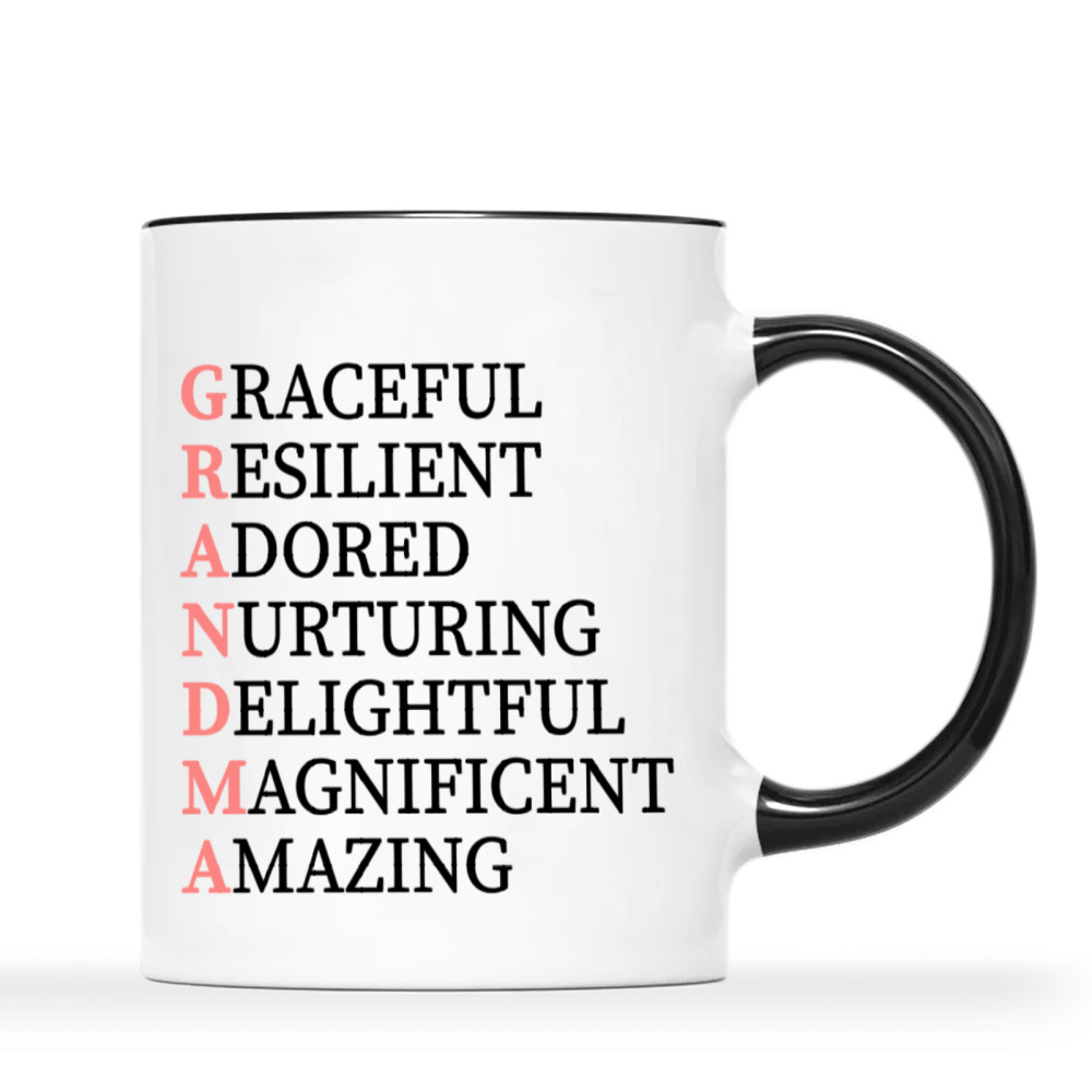 11 oz, Funny Witty Text Grandma coffee Tea cup mug gift for Mother's Day lovely