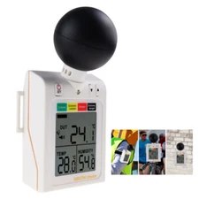WBGT & HI Heat Index Checker Globe Tester Wearable 2-IN-1 Temp Heat Stress Meter