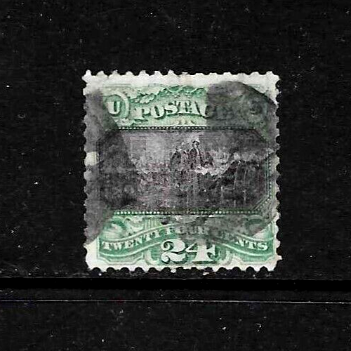 US Scott #120 used 24 cent green and violet, F/VF w/nice clean grill, sound