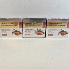 Turmeric  Kojic Acid Cleansing Pads Face Cleansing 50 pads Exp 11/27 Lot of 3