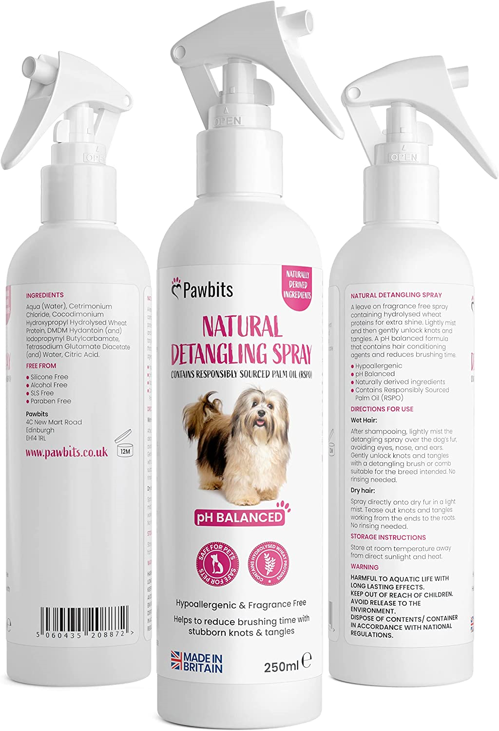 Dog Detangler Spray Dog Hair / Fur Conditioner Professional