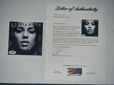 Alicia Keys CD Booklet PSA LOA AC76534 signed/autograph/signiert