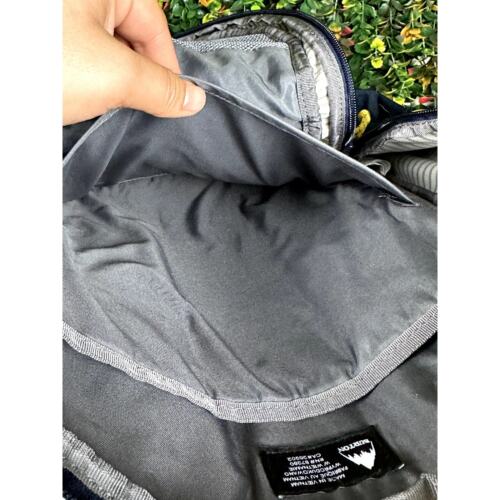 Burton Durable Goods Kilo Backpack Book Bag Striped Navy Yellow Lots of Pockets - Picture 11 of 12