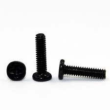 M2 M2.5 M3 Laptop Notebook Machine Screws Phillips Wafer Flat Head Black Zinc