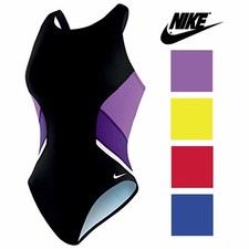 Nike Girls Poly Team Splice Fast Back Tank Swimsuit