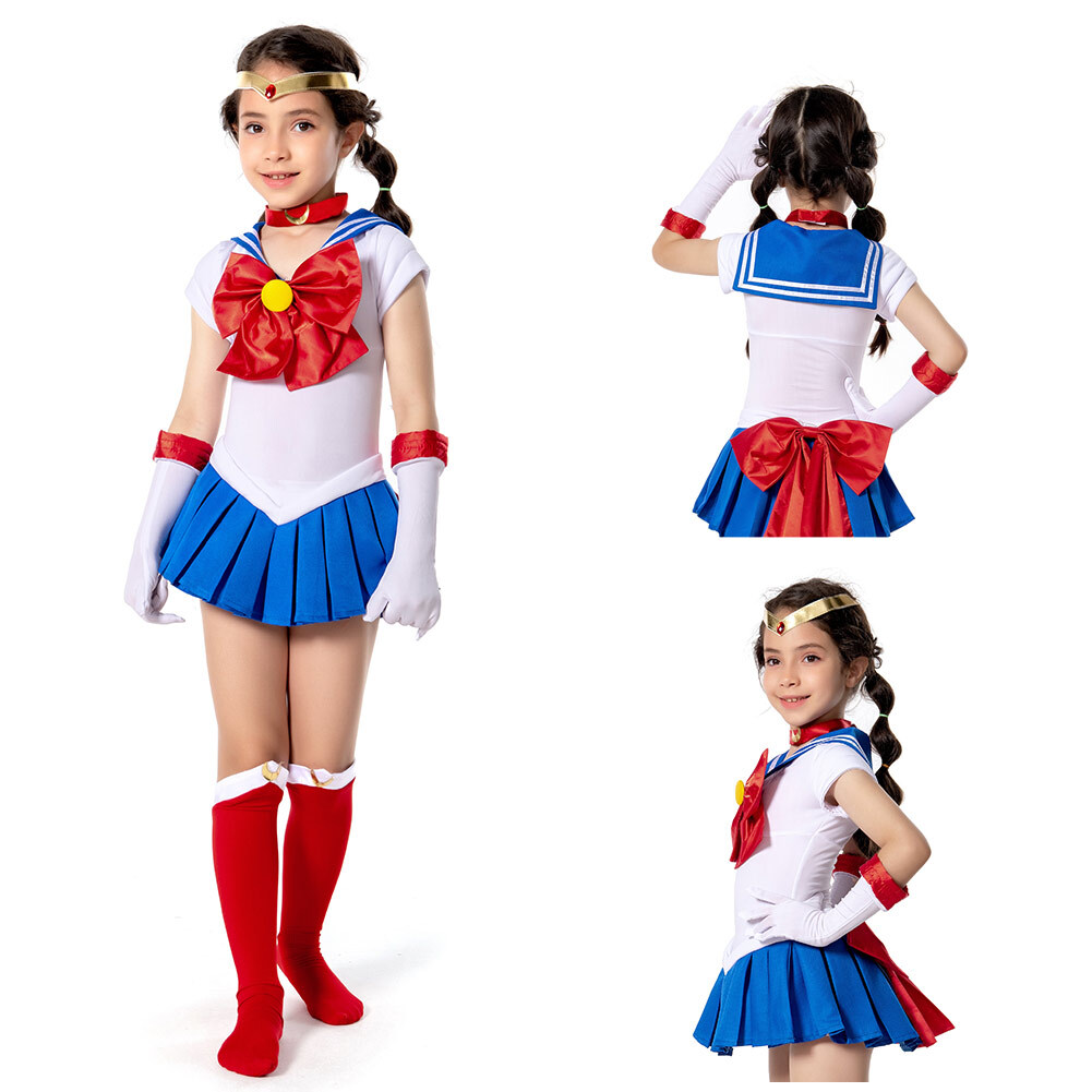 Anime Sailor Sailor Moon Vestito Bambina Kids Grils Anime Sailor Moon  Tsukino Usagi Cosplay Costume Dress, image size:1001x1001