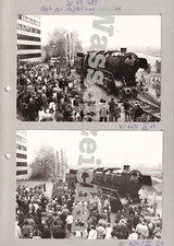 Vier orig.Fotos Lok 44 481 Feierlichkeiten z. Aufstellung der Lok (AN2506)
