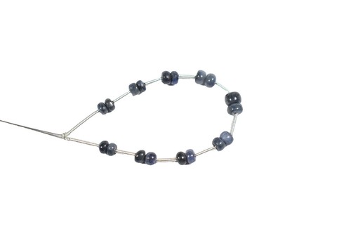 Perles Naturelles Saphir Multicolore Facettées Forme Oignon - 5,5-6mm - 9 Pouces