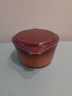 Vintage Pyrex Old Orchard Fruit Round Casserole with Brown Lid. #473 — photo 2